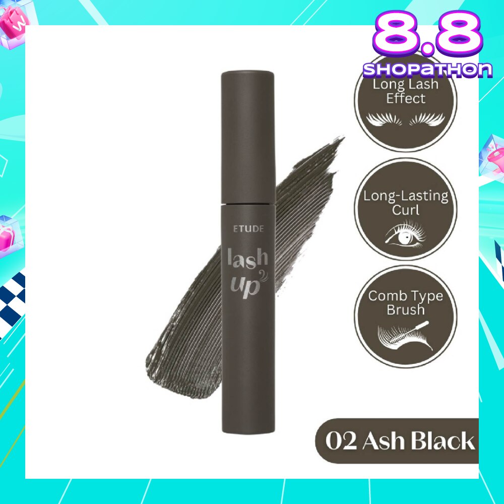 Lash Up Comb Mascara #02 Ash Black (Long Lasting Dramatic Long Lash Lifting Effect) 8g