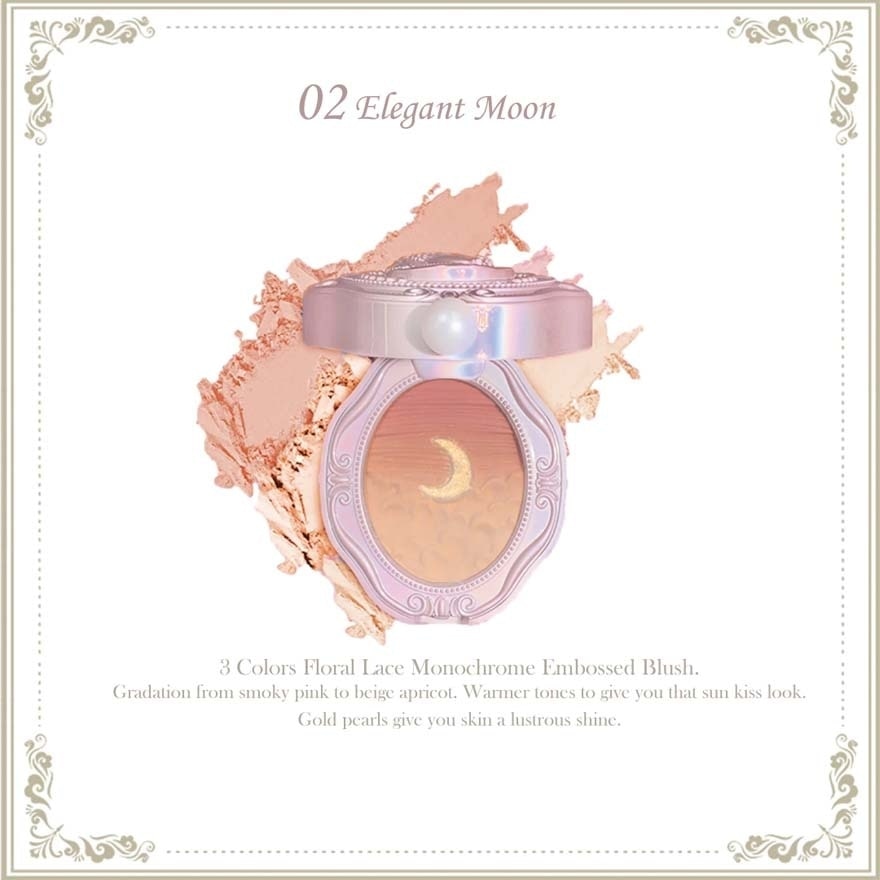 Colors Floral Lace Monochrome Embossed Blush 02 Elegant Moon 4g