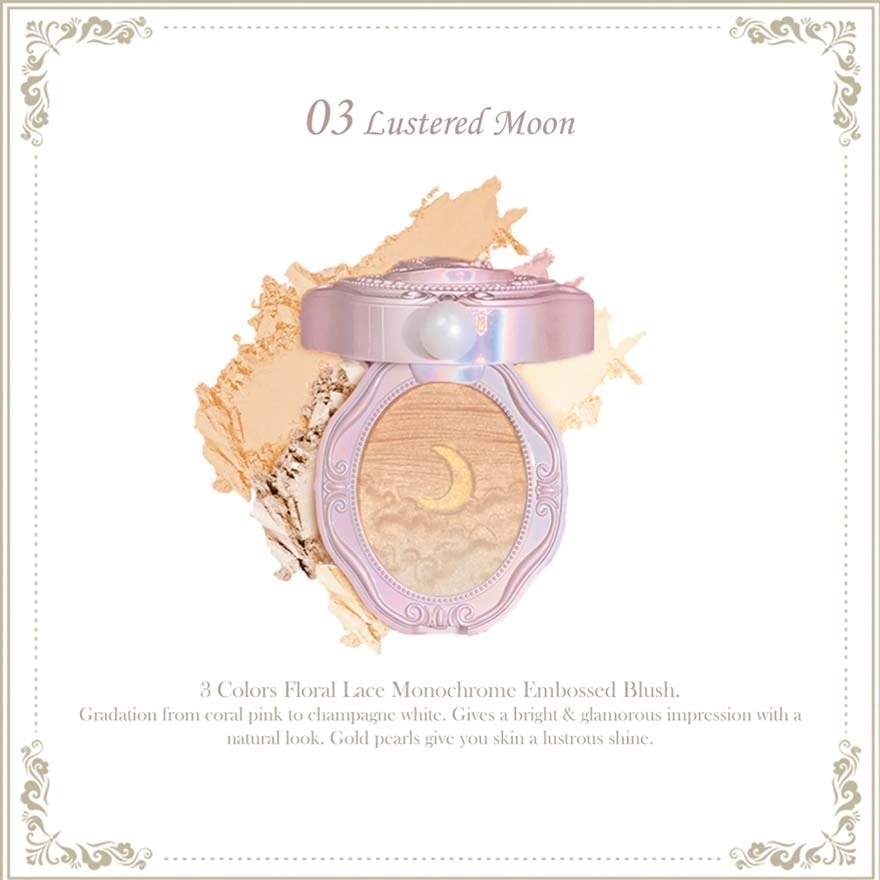 Colors Floral Lace Monochrome Embossed Blush 03 Lustered Moon 4g