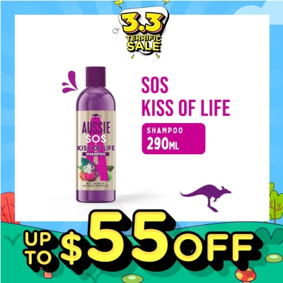 AUSSIE Vegan Shampoo SOS Deep Repair For Damaged Hair 290ml