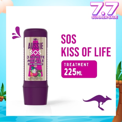 AUSSIE 3 Minute Miracle SOS Vegan Deep Treatment Hair Mask For Damaged Hair 225ml