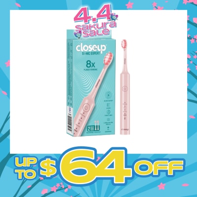 CLOSE-UP - Sonic Expert Electric Toothbrush Pink 1s