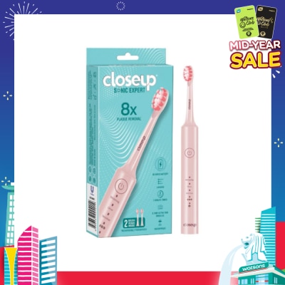 CLOSE-UP Sonic Expert Electric Toothbrush Pink 1s