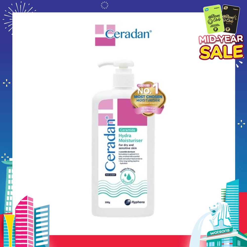 Hydra Moisturizer (Light-Textured Moisturizer + Suitable For Eczema-Prone + Dry & Sensitive Skin) 300g