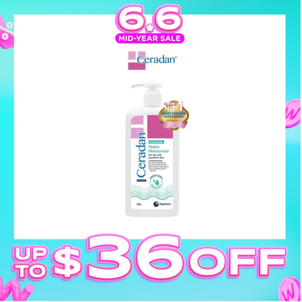 Hydra Moisturizer (Light-Textured Moisturizer + Suitable For Eczema-Prone + Dry & Sensitive Skin) 300g