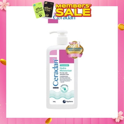CERADAN Hydra Moisturizer (Light-Textured Moisturizer + Suitable For Eczema-Prone + Dry & Sensitive Skin) 300g
