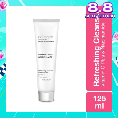 COLLAGEN BY WATSONS White Regeneration Vitamin C Plus & Niacinamide Refreshing Cleanser (Vegan Collagen, Made in Korea) 125ml