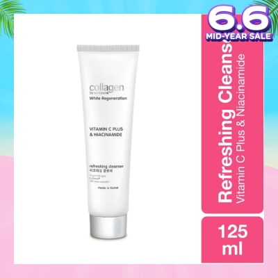 COLLAGEN BY WATSONS White Regeneration Vitamin C Plus & Niacinamide Refreshing Cleanser (Vegan Collagen, Made in Korea) 125ml