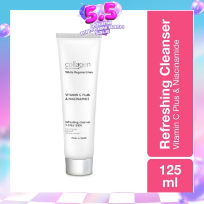 COLLAGEN BY WATSONS - White Regeneration Vitamin C Plus & Niacinamide Refreshing Cleanser (Vegan Collagen, Made in Korea) 125ml