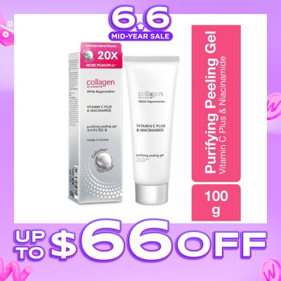 COLLAGEN BY WATSONS - White Regeneration Vitamin C Plus & Niacinamide Purifying Peeling Gel (Vegan Collagen, Made in Korea) 100g