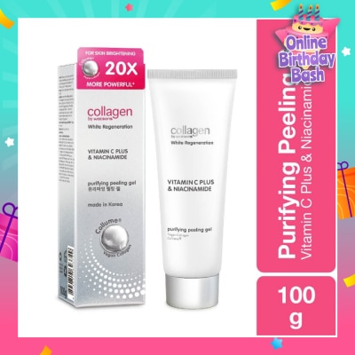 COLLAGEN BY WATSONS White Regeneration Vitamin C Plus & Niacinamide Purifying Peeling Gel (Vegan Collagen, Made in Korea) 100g