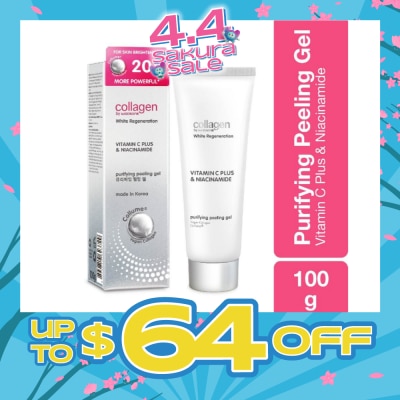 COLLAGEN BY WATSONS - White Regeneration Vitamin C Plus & Niacinamide Purifying Peeling Gel (Vegan Collagen, Made in Korea) 100g