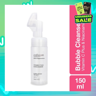 COLLAGEN BY WATSONS White Regeneration Vitamin C Plus & Niacinamide Bubble Cleanser (Vegan Collagen, Made in Korea) 150ml