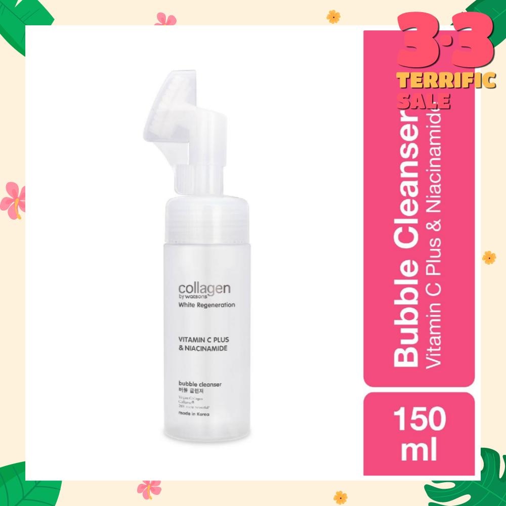 White Regeneration Vitamin C Plus & Niacinamide Bubble Cleanser (Vegan Collagen, Made in Korea) 150ml