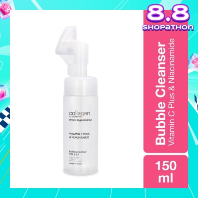 COLLAGEN BY WATSONS White Regeneration Vitamin C Plus & Niacinamide Bubble Cleanser (Vegan Collagen, Made in Korea) 150ml