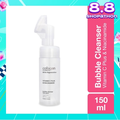 COLLAGEN BY WATSONS White Regeneration Vitamin C Plus & Niacinamide Bubble Cleanser (Vegan Collagen, Made in Korea) 150ml