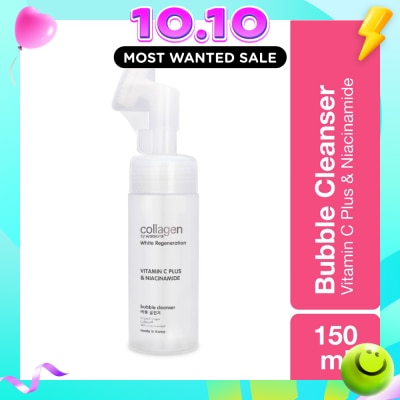 COLLAGEN BY WATSONS White Regeneration Vitamin C Plus & Niacinamide Bubble Cleanser (Vegan Collagen, Made in Korea) 150ml image