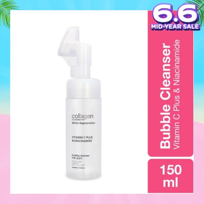 COLLAGEN BY WATSONS White Regeneration Vitamin C Plus & Niacinamide Bubble Cleanser (Vegan Collagen, Made in Korea) 150ml