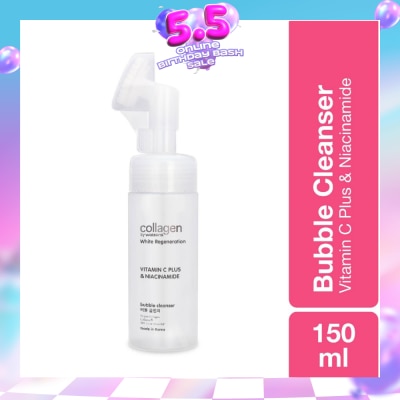 COLLAGEN BY WATSONS - White Regeneration Vitamin C Plus & Niacinamide Bubble Cleanser (Vegan Collagen, Made in Korea) 150ml