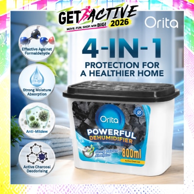 ORITA - Powerful Dehumidifier Active Charcoal (Deodorising) 800ml x 3s image