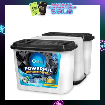 ORITA Powerful Dehumidifier Active Charcoal (Deodorising) 800ml x 3s
