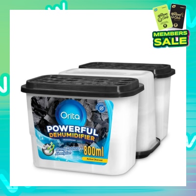 ORITA Powerful Dehumidifier Active Charcoal (Deodorising) 800ml x 3s