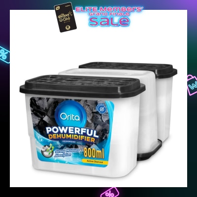 ORITA Powerful Dehumidifier Active Charcoal (Deodorising) 800ml x 3s