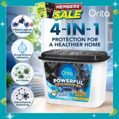 ORITA Powerful Dehumidifier Active Charcoal (Deodorising) 800ml x 3s image