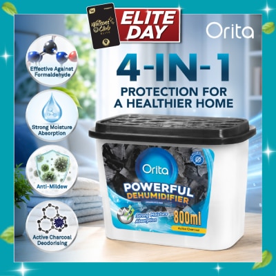 ORITA Powerful Dehumidifier Active Charcoal (Deodorising) 800ml x 3s image