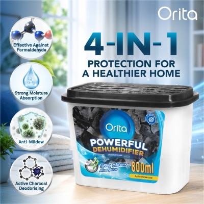 ORITA - Powerful Dehumidifier Active Charcoal (Deodorising) 800ml x 3s image