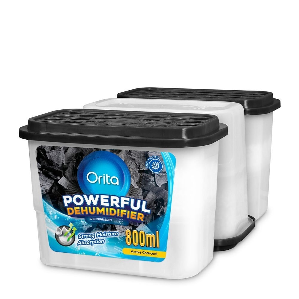 Powerful Dehumidifier Active Charcoal (Deodorising) 800ml x 3s