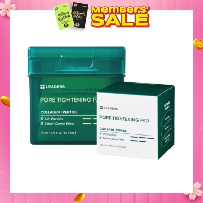 LEADERS INSOLUTION Pore Tightening Pad (Provides Solid Care for Enlarged Pores & Skin Elasticity) 50s