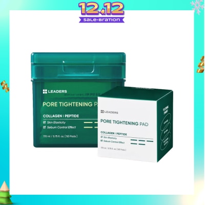 LEADERS INSOLUTION Pore Tightening Pad (Provides Solid Care for Enlarged Pores & Skin Elasticity) 50s