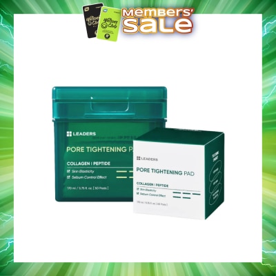 LEADERS INSOLUTION - Pore Tightening Pad (Provides Solid Care for Enlarged Pores & Skin Elasticity) 50s