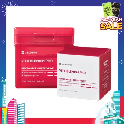 LEADERS INSOLUTION Vita Blemish Pad (Provides Solid Care for Enlarged Pores & Skin Elasticity) 50s