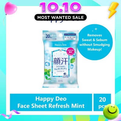 HAPPY DEO Face Sheet Refresh Mint (Remove Sweat + Sebum without Smudging Makeup) 20s image