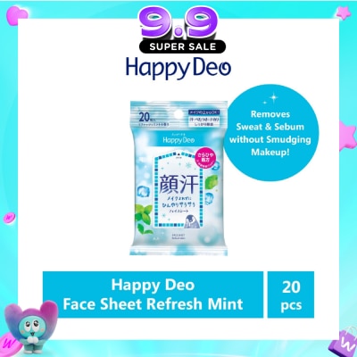 HAPPY DEO - Face Sheet Refresh Mint (Remove Sweat + Sebum without Smudging Makeup) 20s image