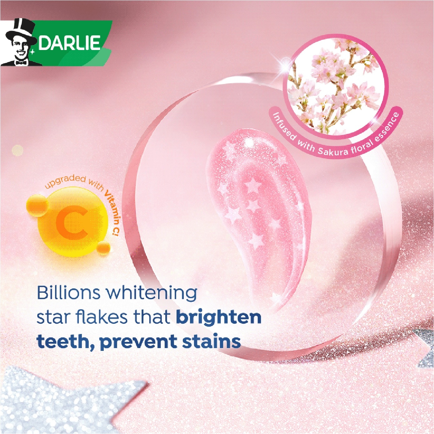 All Shiny White Starshine Whitening Sakura Toothpaste 120g