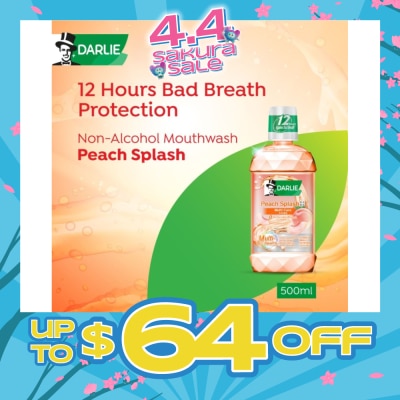 DARLIE - Peach Splash Multi Care Non-Alcohol Mouthwash 500ml