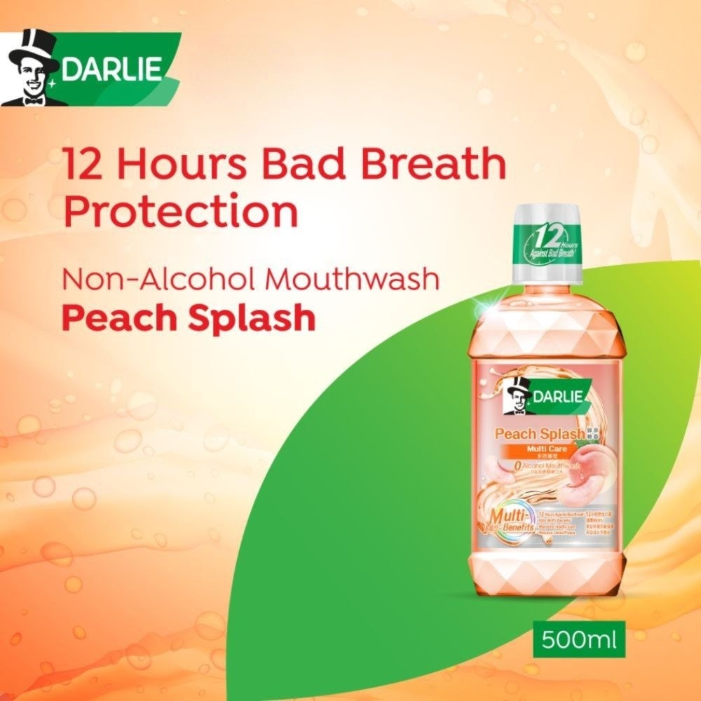 Peach Splash Multi Care Non-Alcohol Mouthwash 500ml