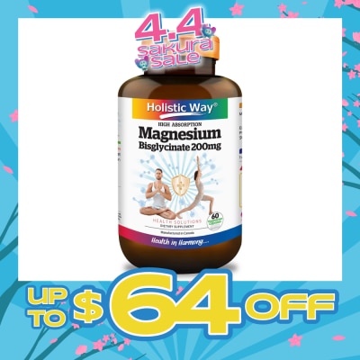 HOLISTIC WAY - Magnesium Bisglycinate Vegetarian Capsule 60s