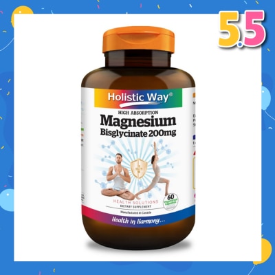 HOLISTIC WAY Magnesium Bisglycinate Vegetarian Capsule 60s