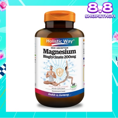 HOLISTIC WAY Magnesium Bisglycinate Vegetarian Capsule 60s