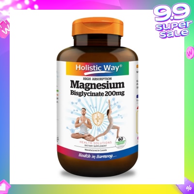 HOLISTIC WAY Magnesium Bisglycinate Vegetarian Capsule 60s
