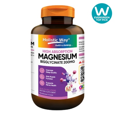 HOLISTIC WAY Magnesium Bisglycinate Vegetarian Capsule 60s image