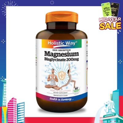 HOLISTIC WAY Magnesium Bisglycinate Vegetarian Capsule 60s