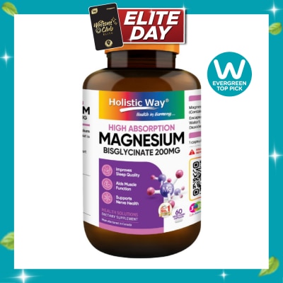 HOLISTIC WAY Magnesium Bisglycinate Vegetarian Capsule 60s image