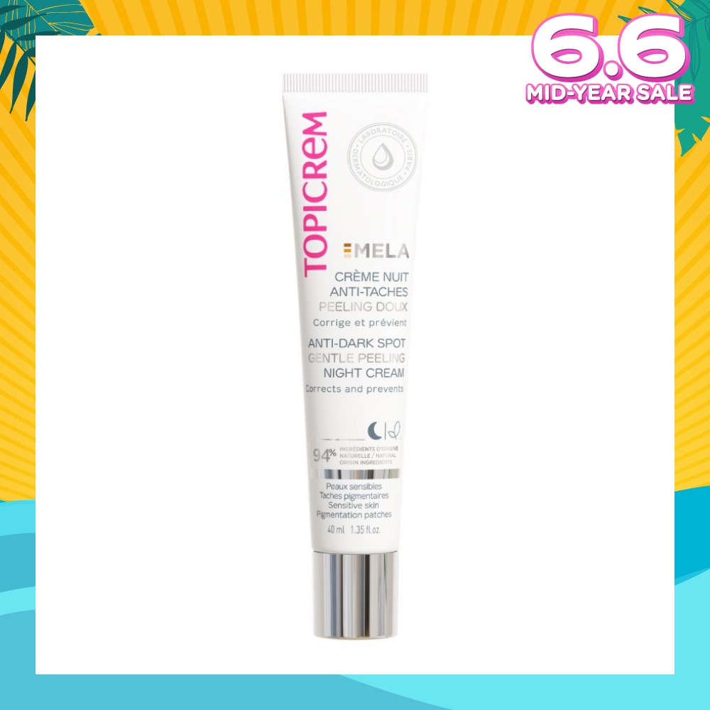 Mela Anti-Dark Spot Gentle Peeling Night Cream (Moisturizes, Smoothes & Suitable For Sensitive Skin) 40ml