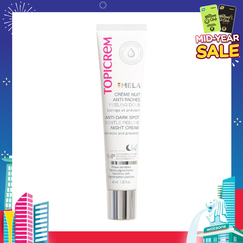 Mela Anti-Dark Spot Gentle Peeling Night Cream (Moisturizes, Smoothes & Suitable For Sensitive Skin) 40ml