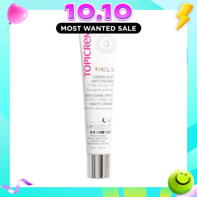TOPICREM Mela Anti Dark Spot Gentle Peeling Night Cream (Moisturizes, Smoothes & Suitable For Sensitive Skin) 40ml (Expiry: Apr`2027) image